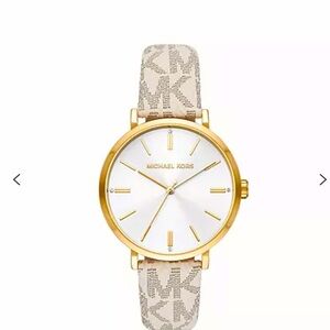 Michael Kors Addyson Three-Hand White PVC Watch